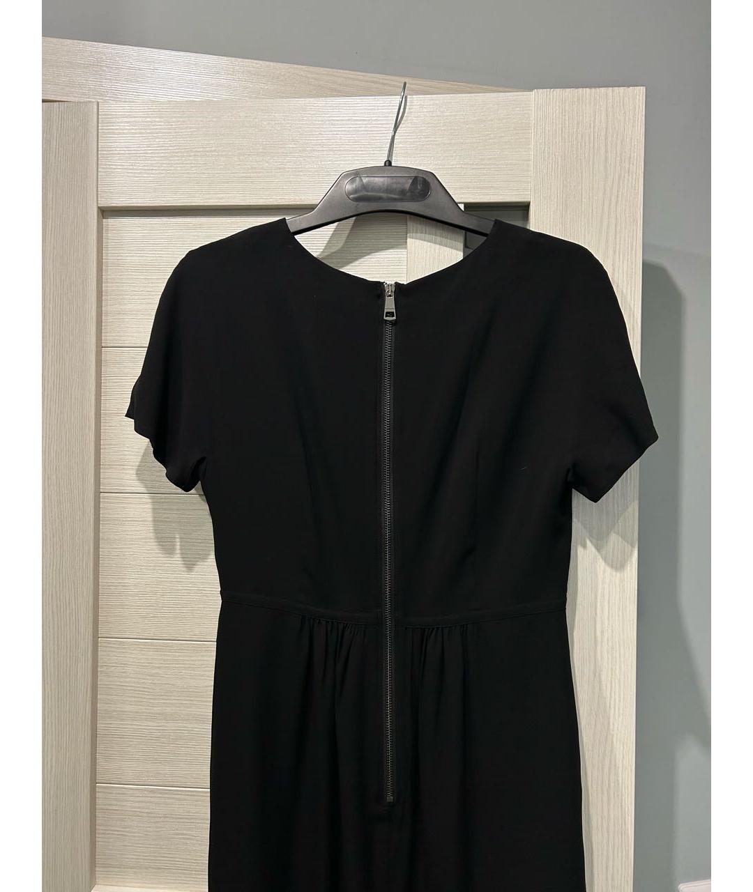BURBERRY Черное шелковое повседневное платье, фото 4