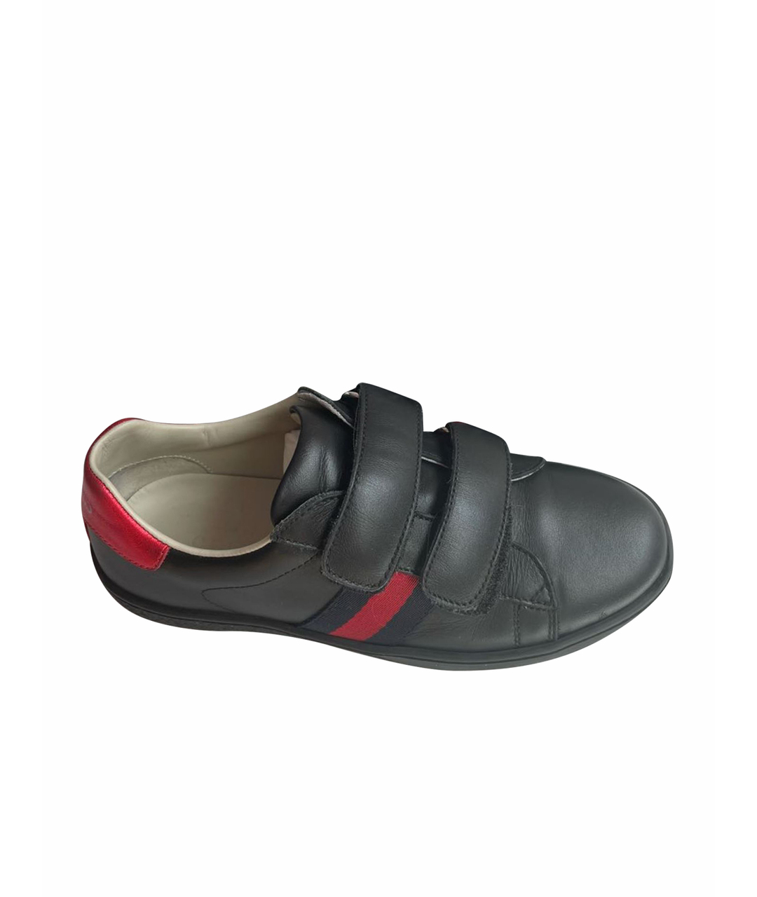 GUCCI KIDS Черные кожаные ботинки, фото 1