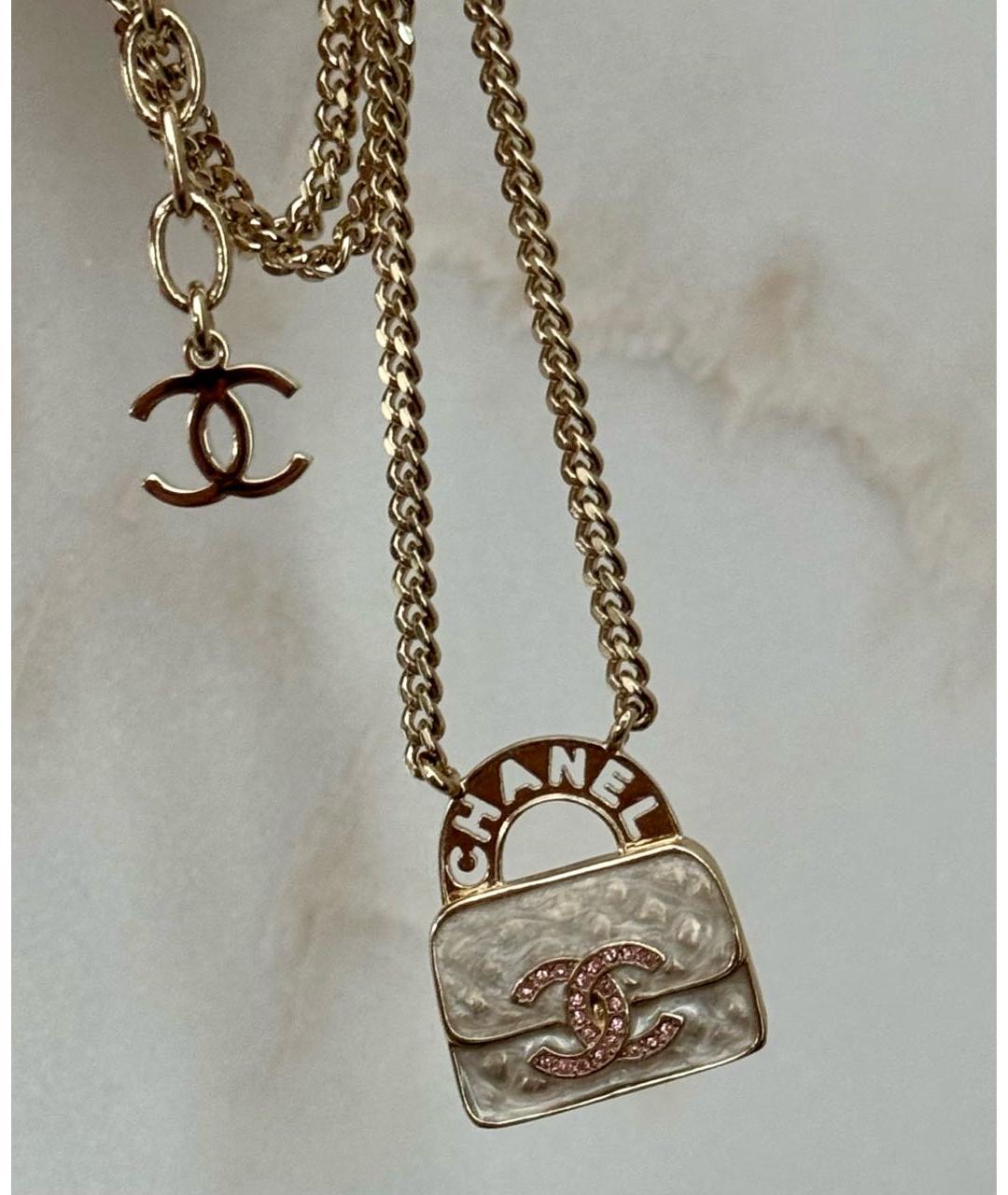 CHANEL Золотая металлическая подвеска, фото 3