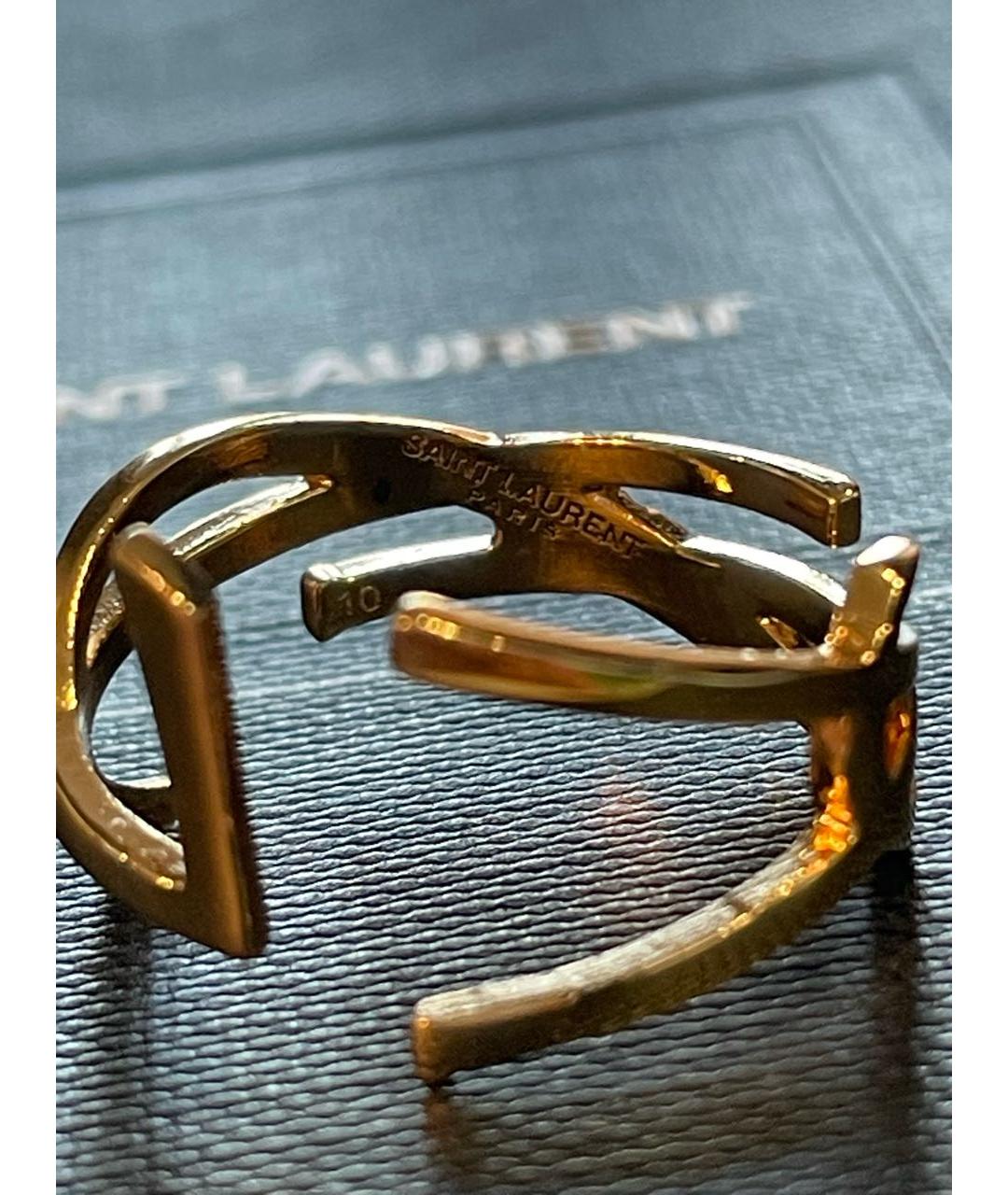 SAINT LAURENT Золотое латунное кольцо, фото 5