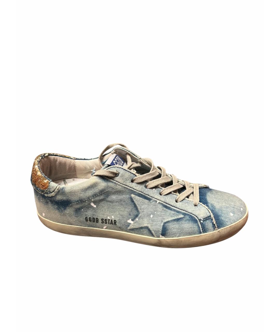 GOLDEN GOOSE DELUXE BRAND Голубые текстильные кеды, фото 1