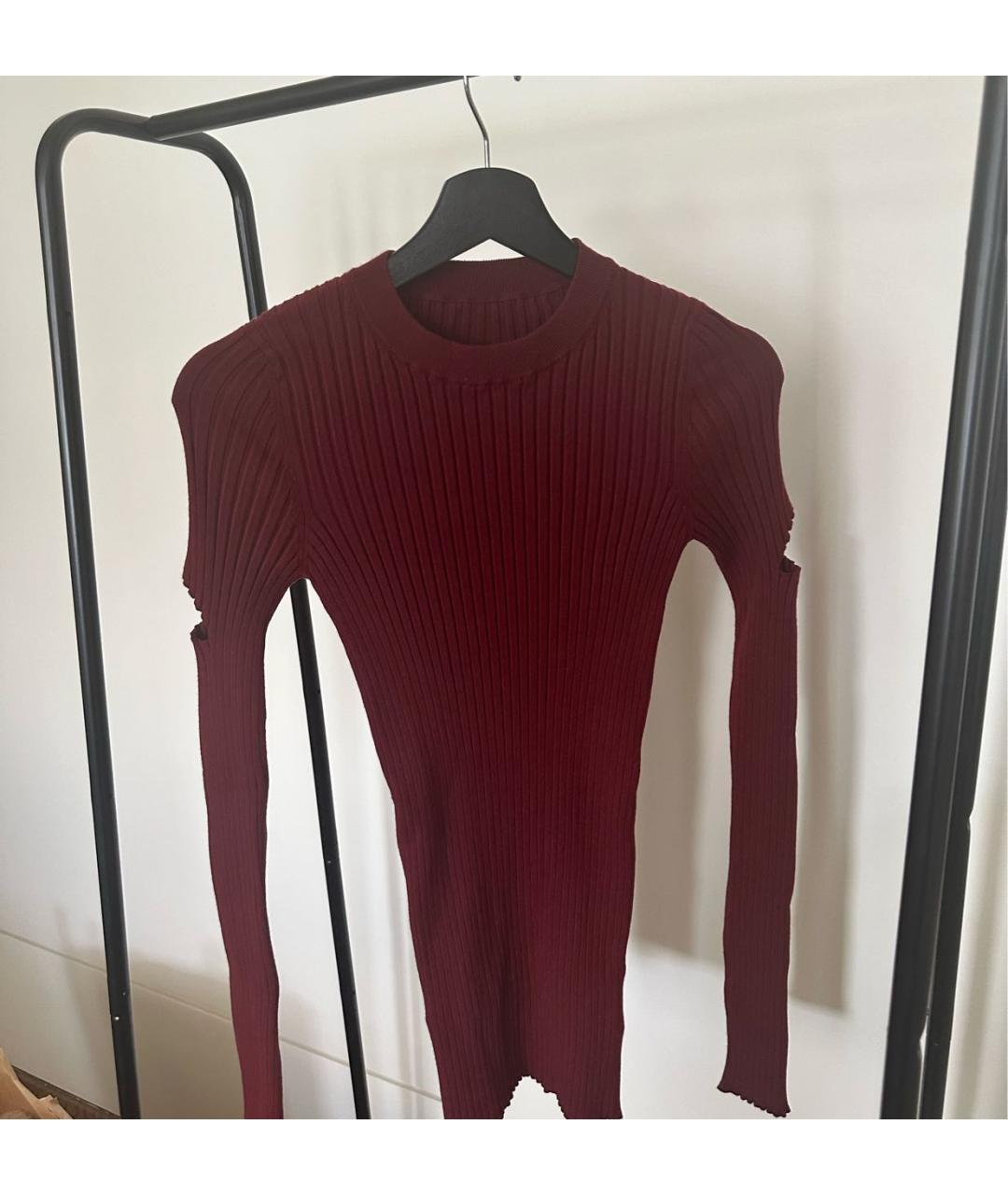 MM6 MAISON MARGIELA Бордовый вискозный джемпер / свитер, фото 5