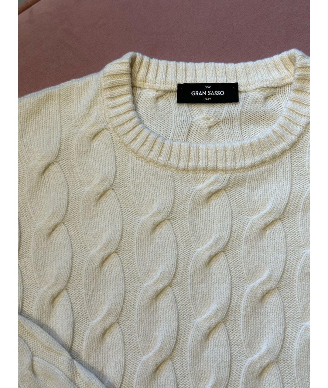 GRAN SASSO Белый кашемировый джемпер / свитер, фото 2