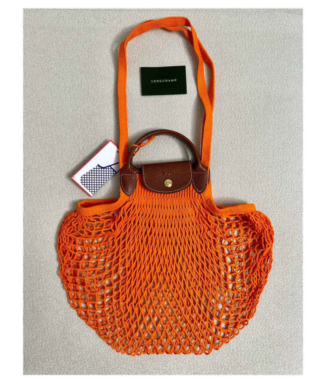 LONGCHAMP Оранжевая сумка тоут, фото 6