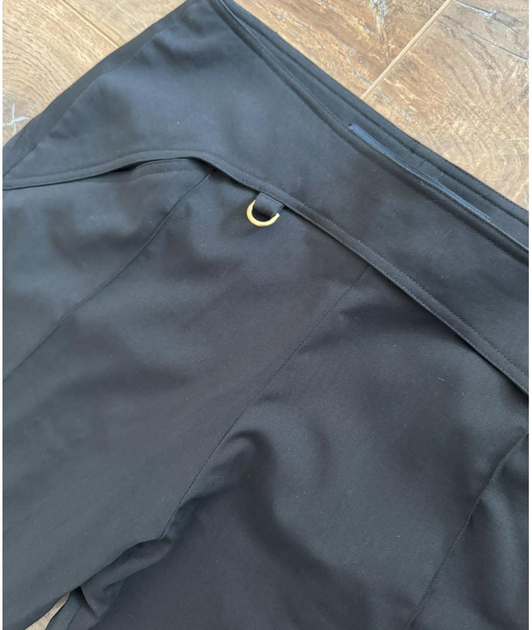 JACQUEMUS Черные хлопковые прямые брюки, фото 2