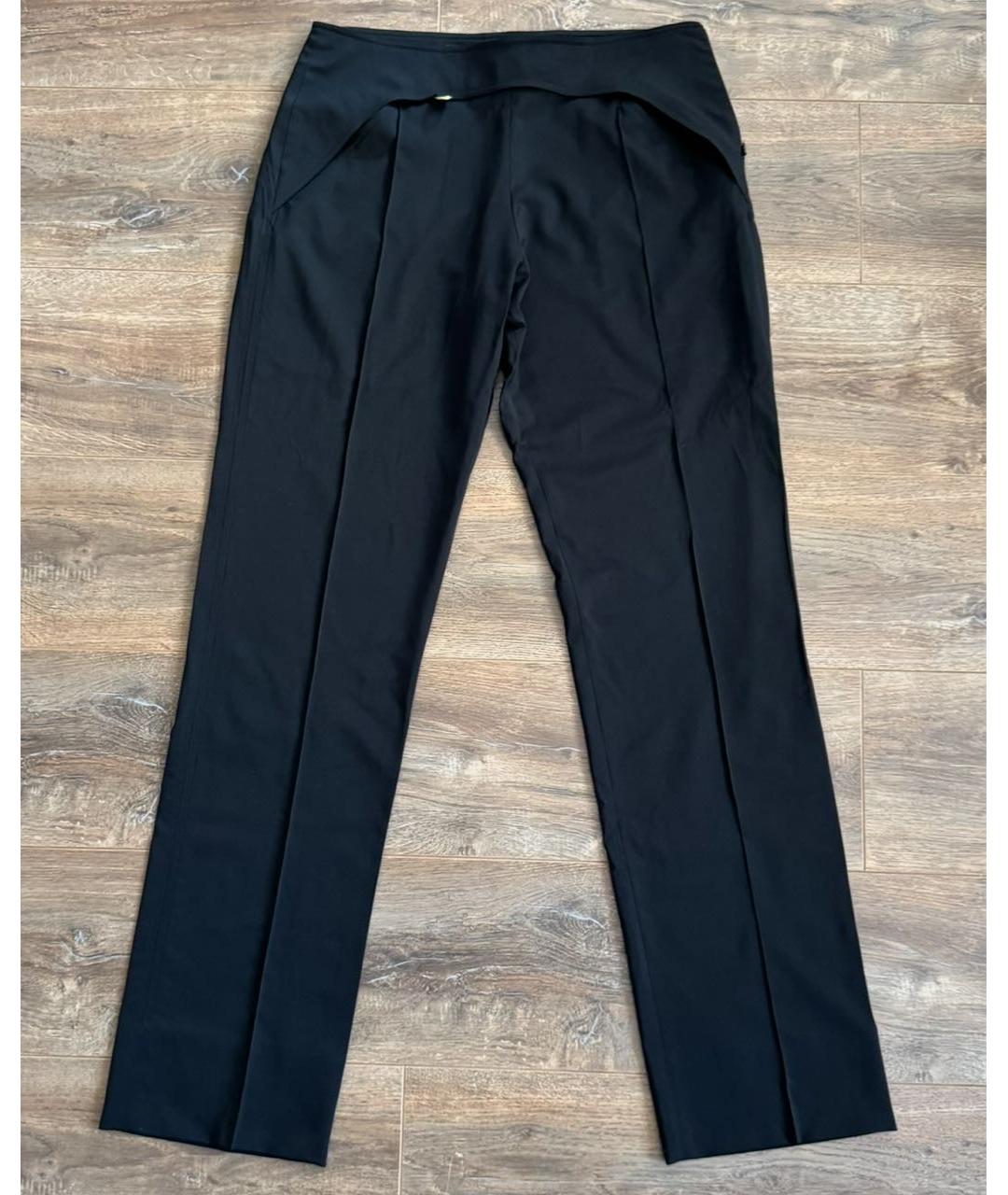 JACQUEMUS Черные хлопковые прямые брюки, фото 7