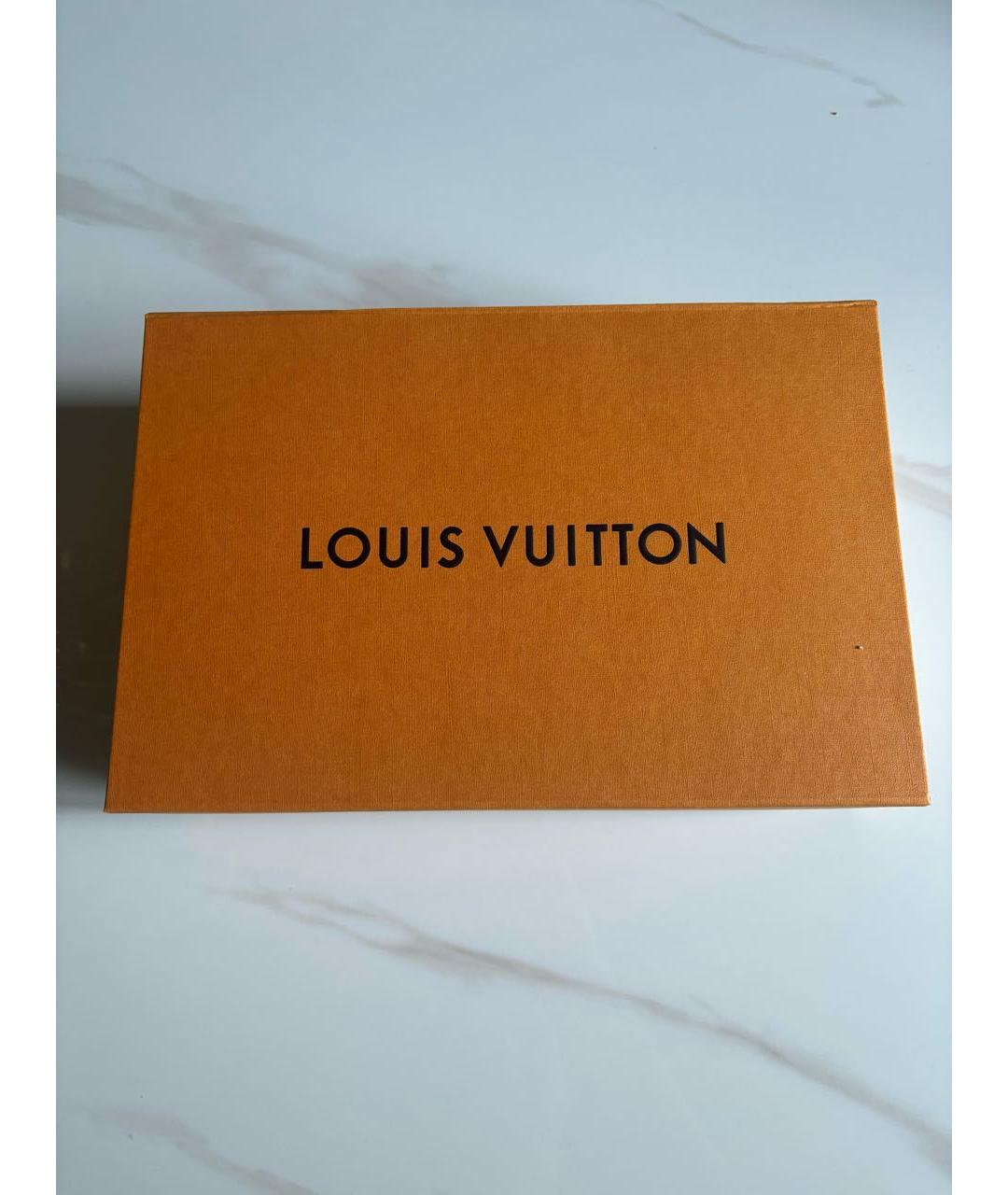 LOUIS VUITTON PRE-OWNED Антрацитовый кожаный кошелек, фото 5