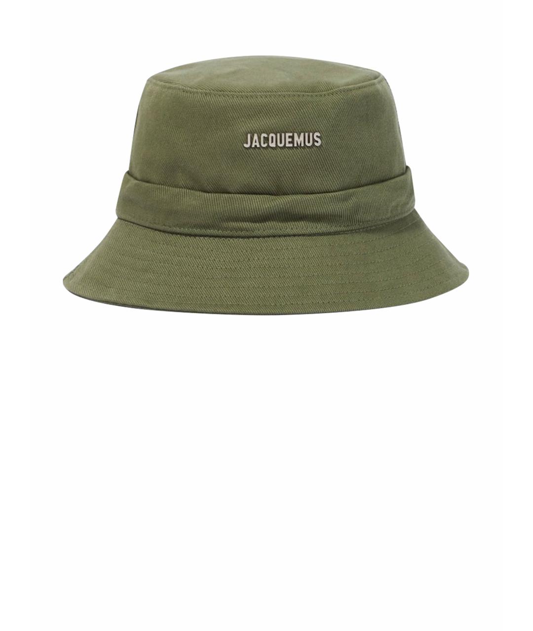 JACQUEMUS Хаки хлопковая шляпа, фото 1