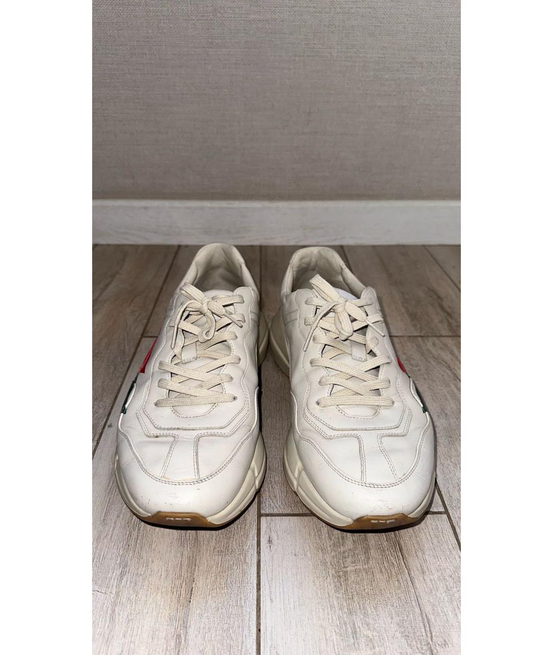 GUCCI Белые низкие кроссовки / кеды, фото 2