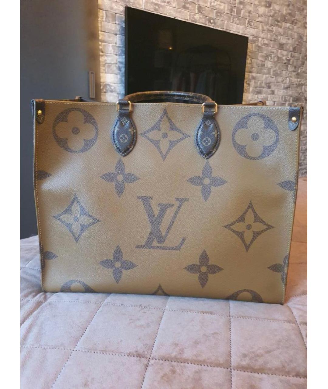 LOUIS VUITTON Коричневая сумка тоут, фото 3