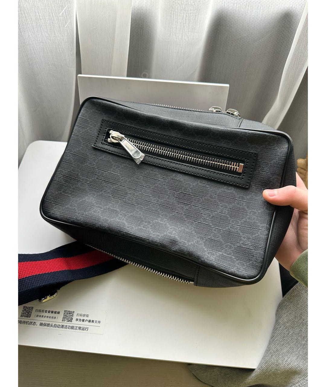 GUCCI Темно-синяя поясная сумка, фото 8