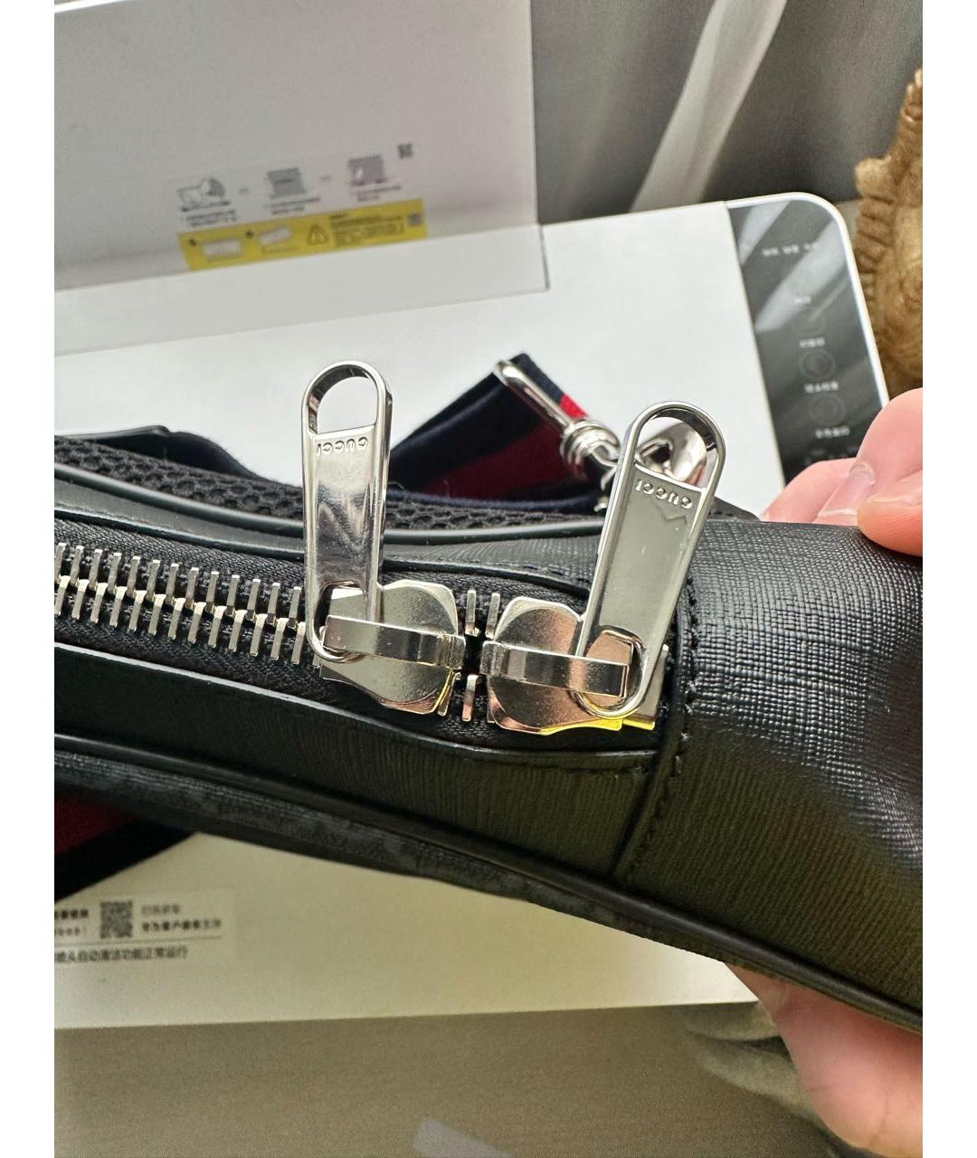 GUCCI Темно-синяя поясная сумка, фото 7