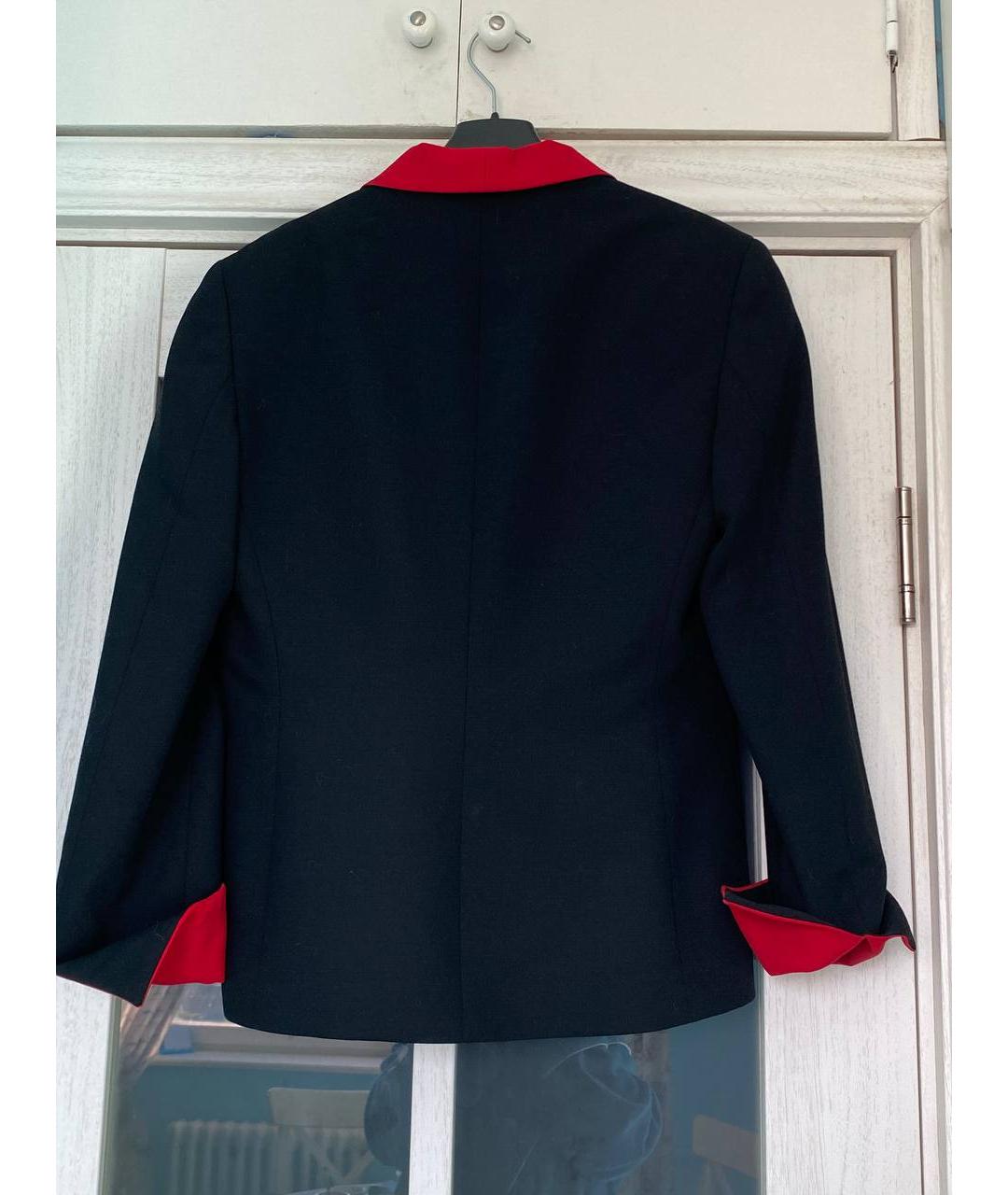 LES COPAINS Черный шерстяной жакет/пиджак, фото 2
