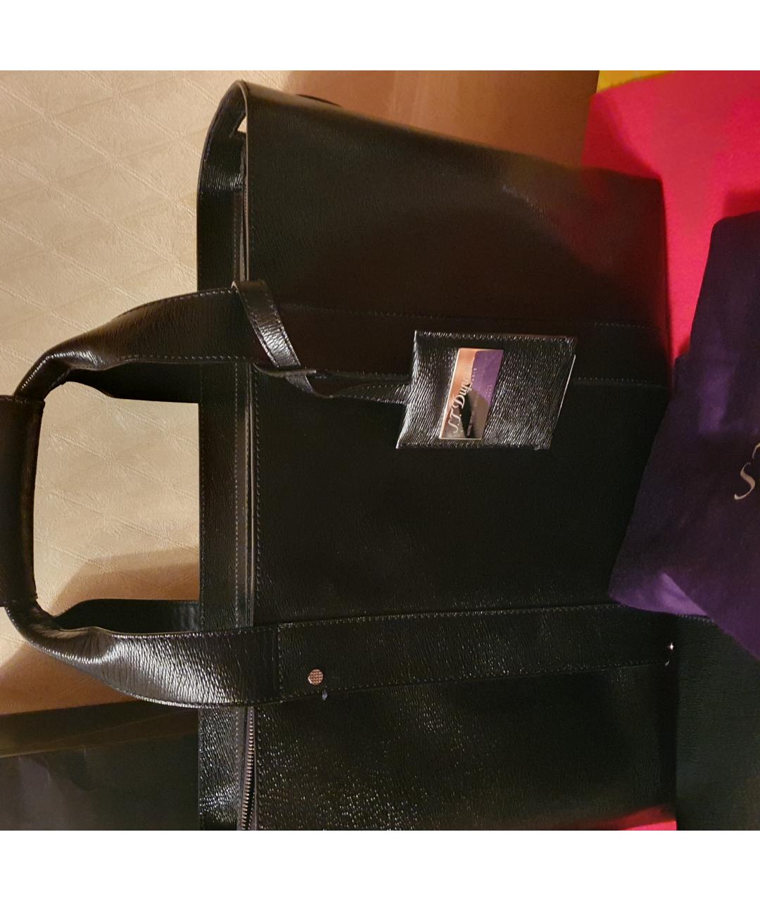 DUPONT Черный кожаный портфель, фото 2
