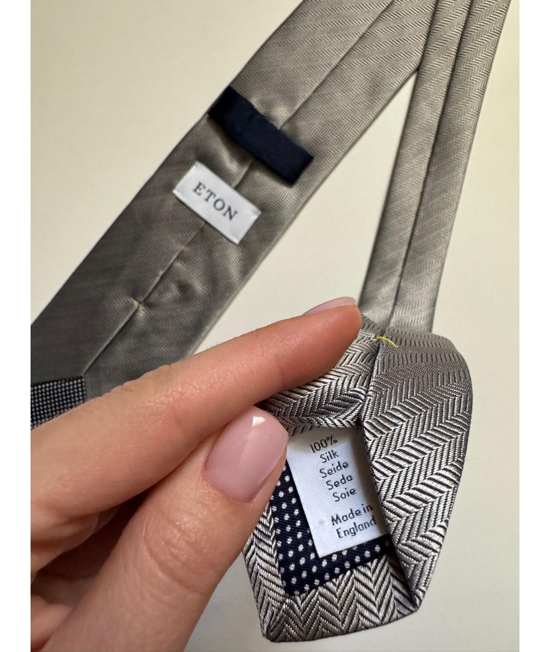 ETON Серебрянный шелковый галстук, фото 5