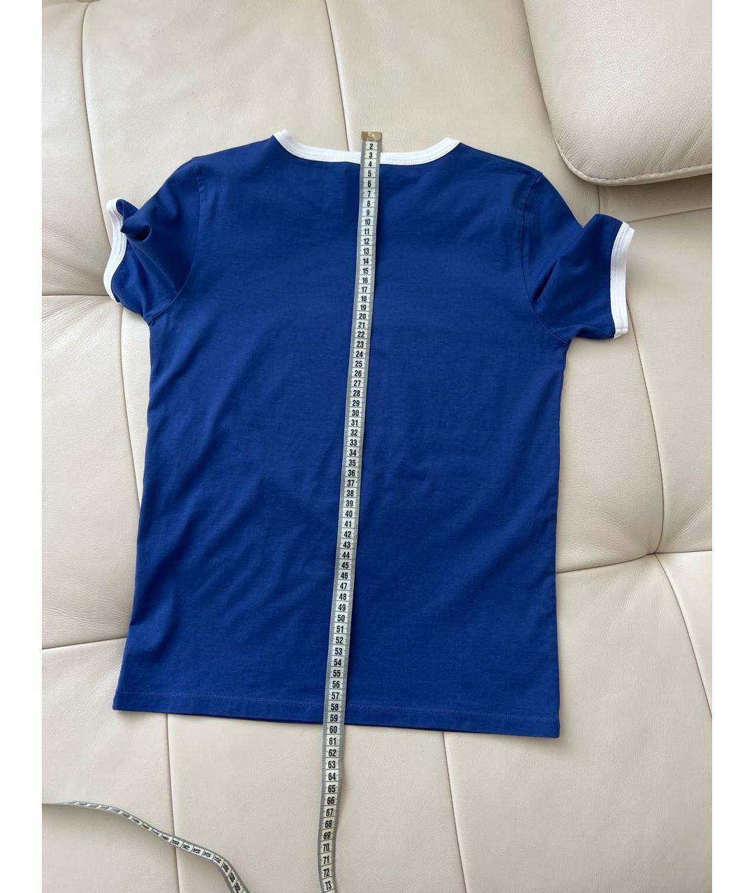 CELINE PRE-OWNED Синяя хлопковая футболка, фото 8