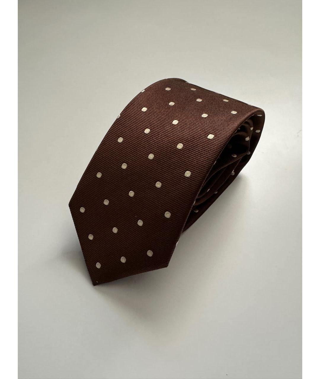 ETON Коричневый шелковый галстук, фото 5