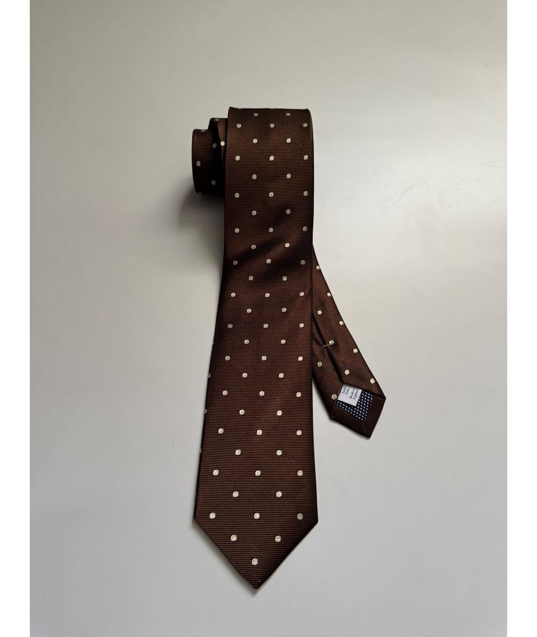 ETON Коричневый шелковый галстук, фото 6