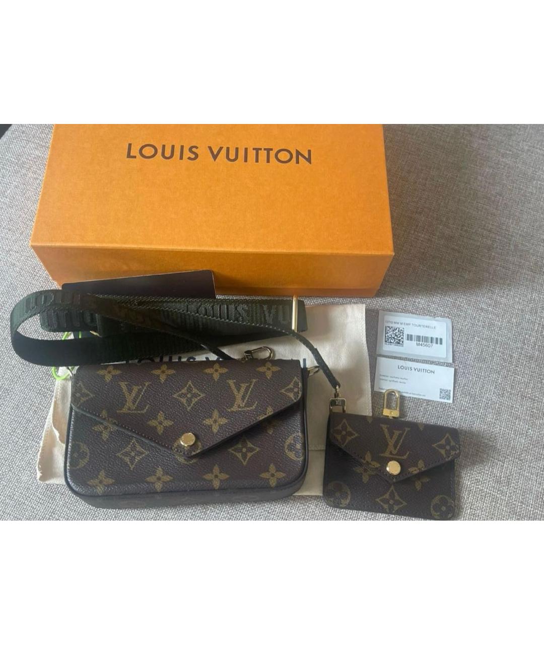 LOUIS VUITTON PRE-OWNED Коричневая сумка через плечо, фото 5