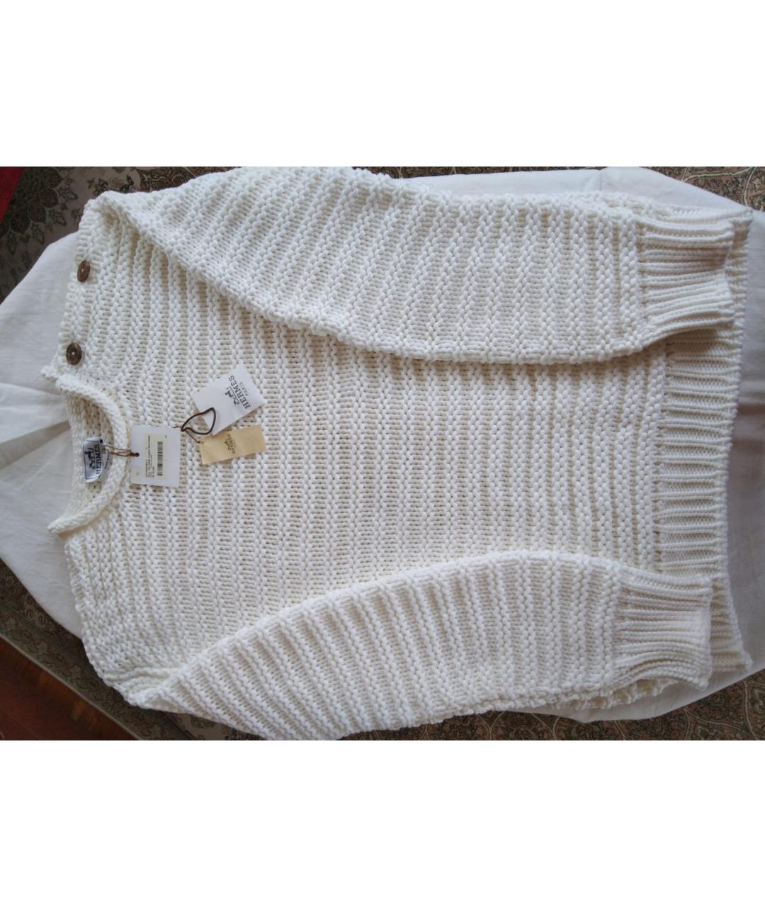 HERMES Белый хлопковый джемпер / свитер, фото 5