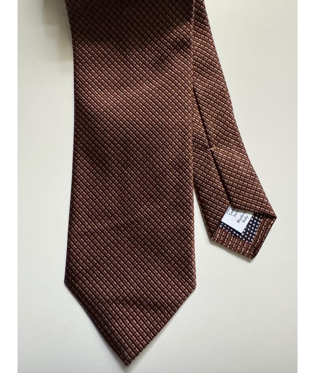 ETON Коричневый шелковый галстук, фото 6