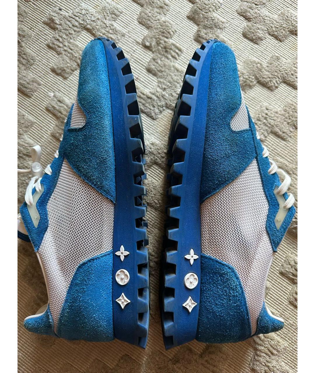 LOUIS VUITTON Синие замшевые низкие кроссовки / кеды, фото 7