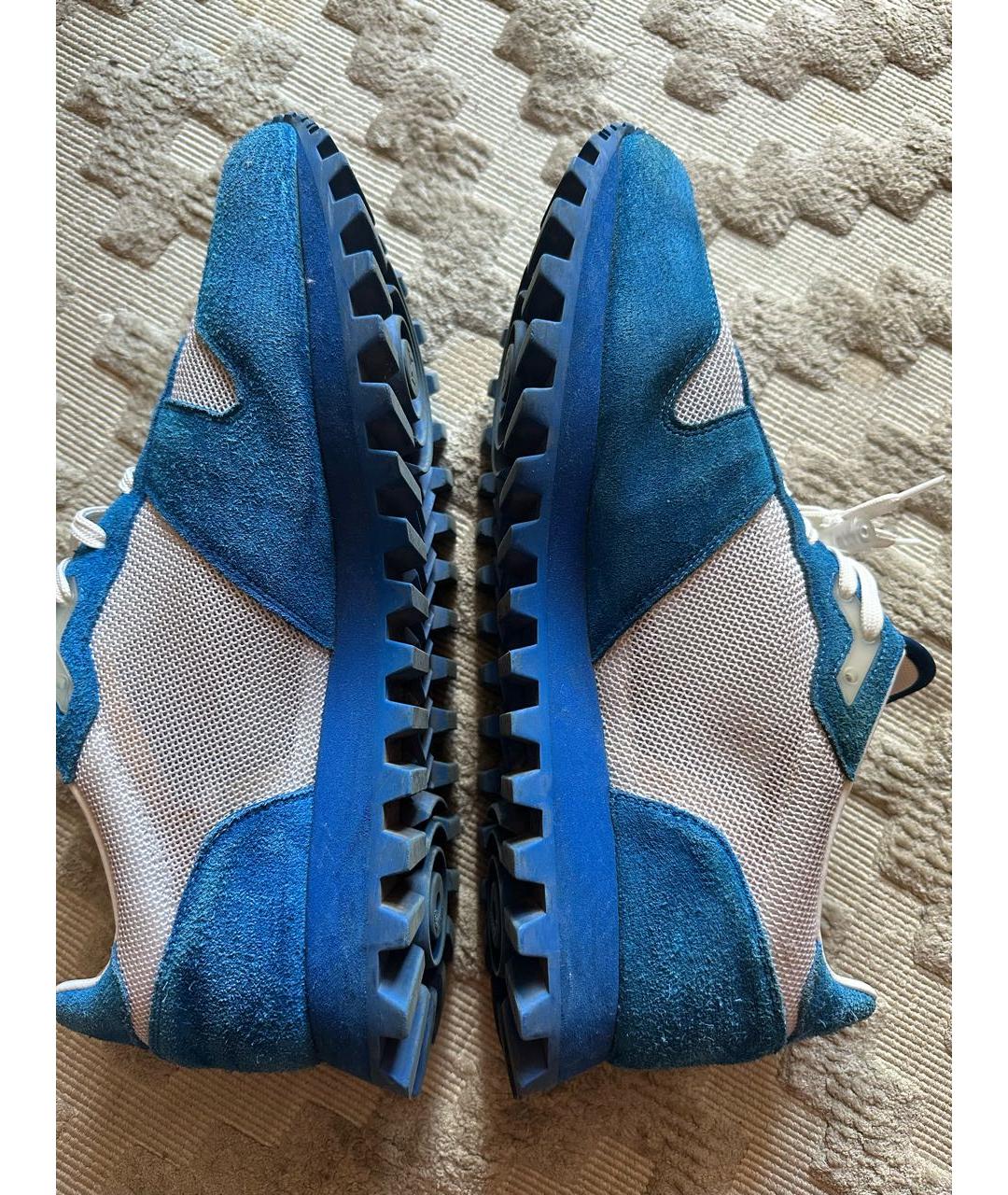 LOUIS VUITTON Синие замшевые низкие кроссовки / кеды, фото 8