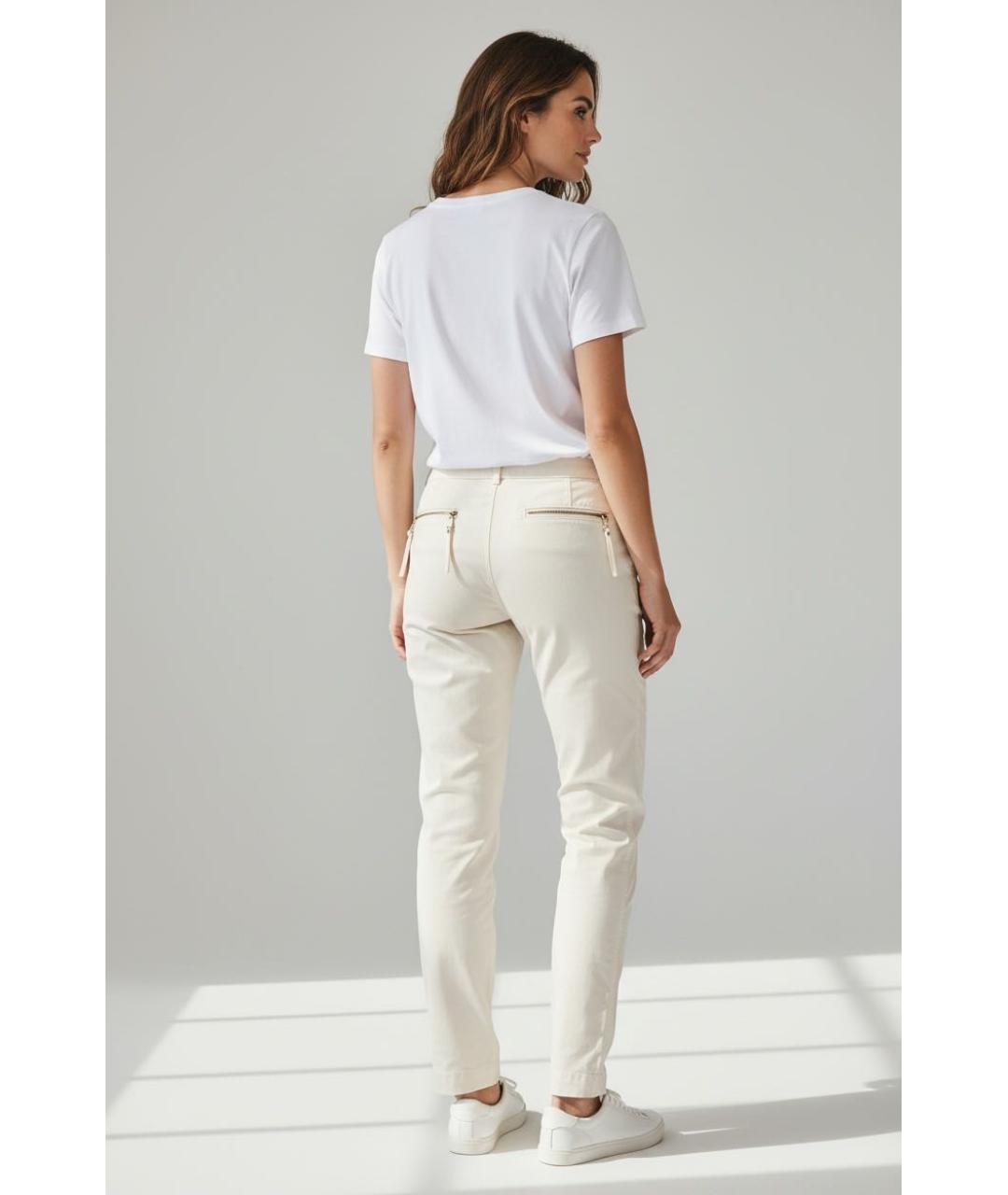 HUGO BOSS Бежевые хлопко-эластановые брюки узкие, фото 4