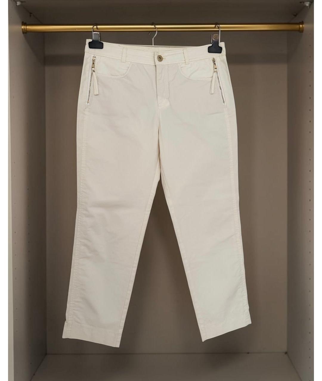 HUGO BOSS Бежевые хлопко-эластановые брюки узкие, фото 3