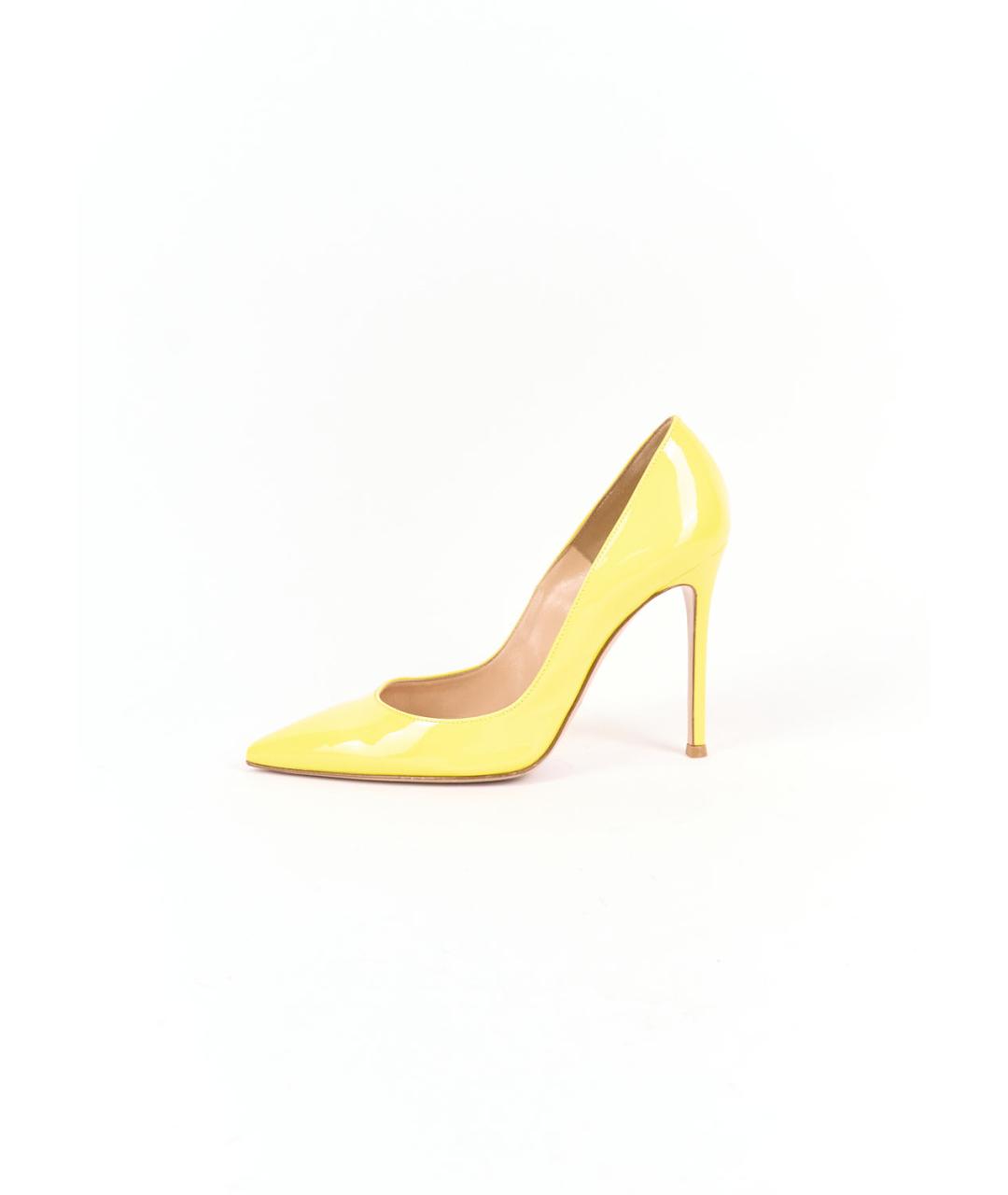 GIANVITO ROSSI Желтые туфли из лакированной кожи, фото 6