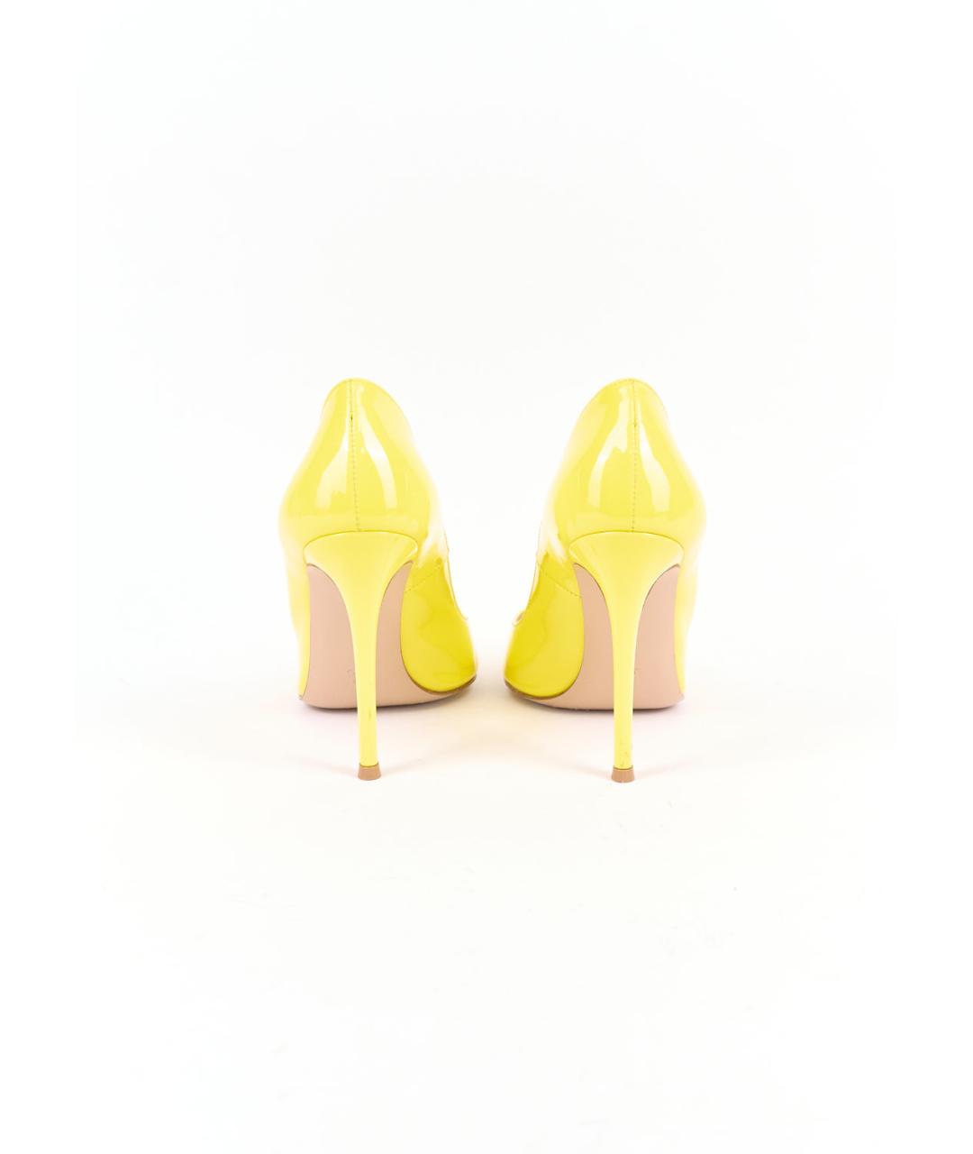 GIANVITO ROSSI Желтые туфли из лакированной кожи, фото 4