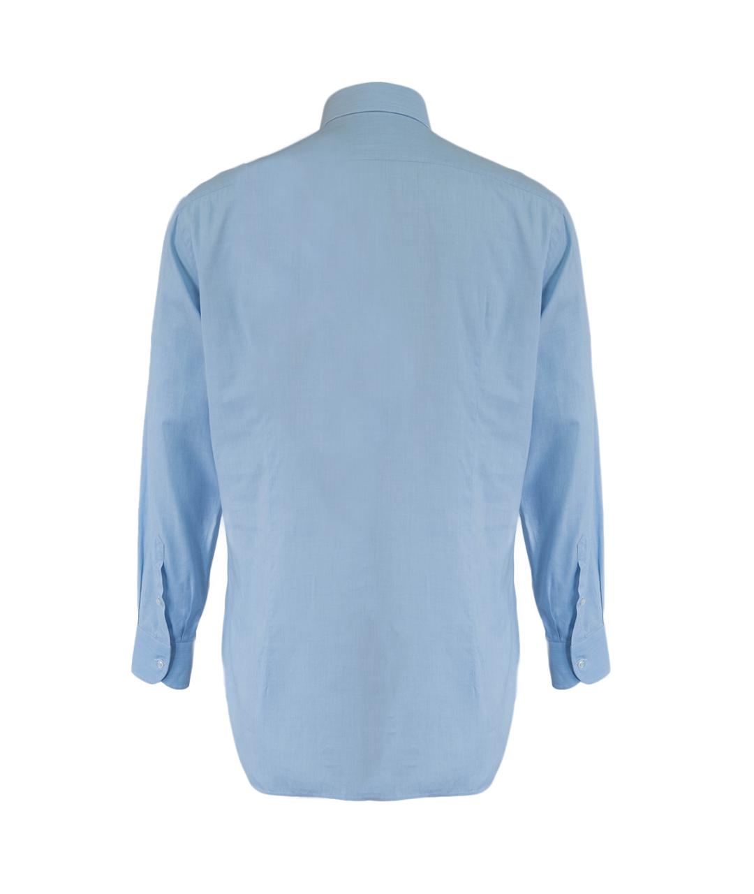 BRIONI Голубая хлопковая классическая рубашка, фото 2
