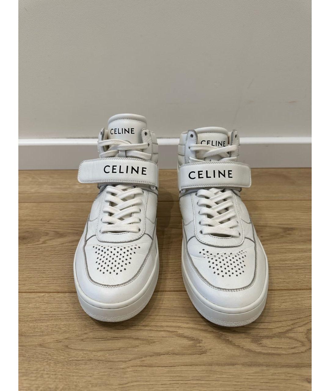 CELINE PRE-OWNED Белые кожаные кеды, фото 2