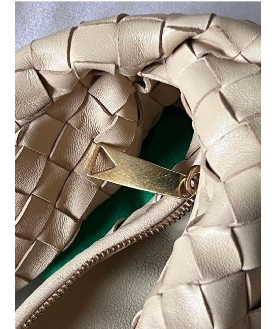 BOTTEGA VENETA Бежевая кожаная сумка тоут, фото 3