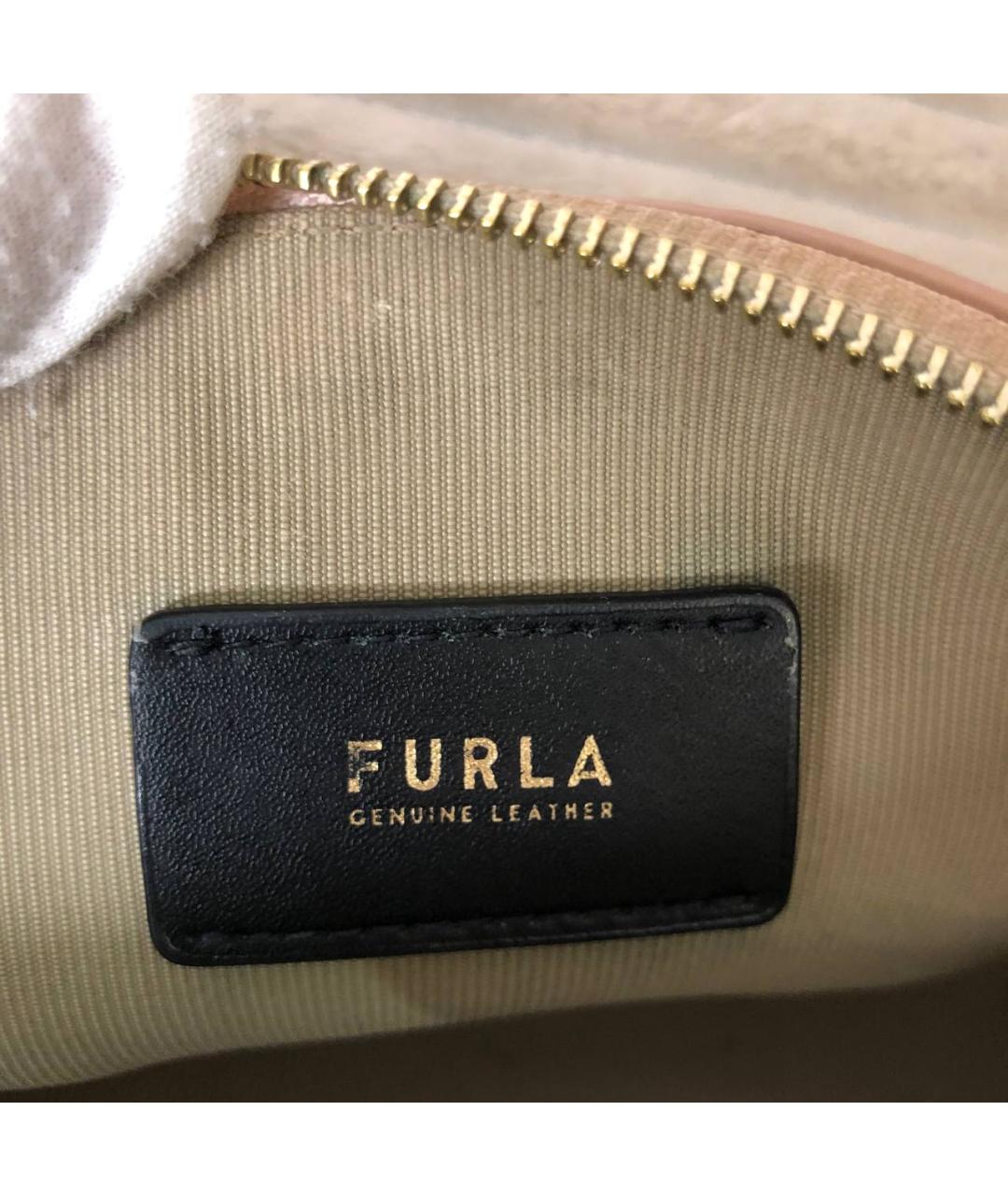 FURLA Розовая кожаная косметичка, фото 5