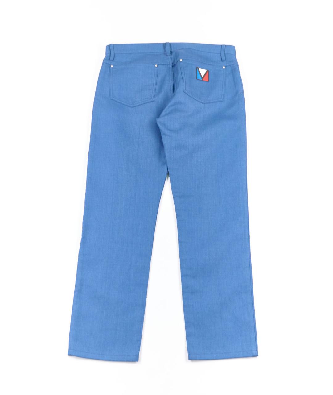 LOUIS VUITTON PRE-OWNED Синие хлопковые повседневные брюки, фото 2