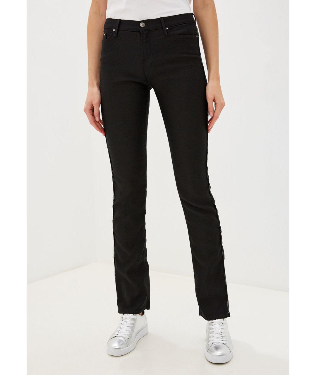 KARL LAGERFELD Черные хлопковые прямые джинсы, фото 5