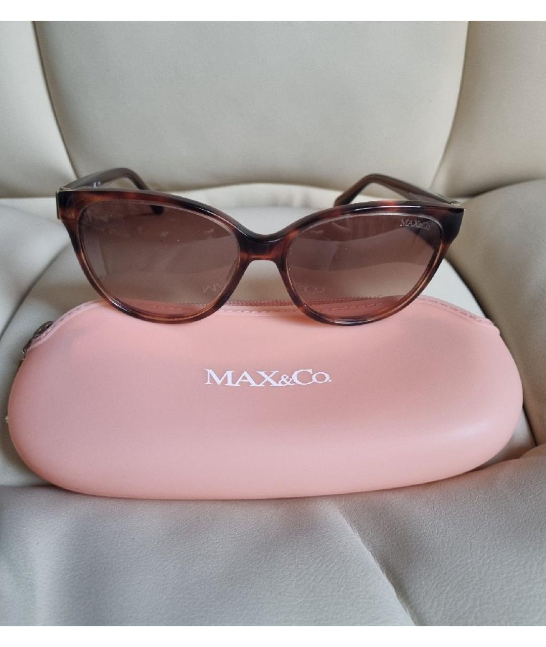 MAX&CO Коричневые пластиковые солнцезащитные очки, фото 10