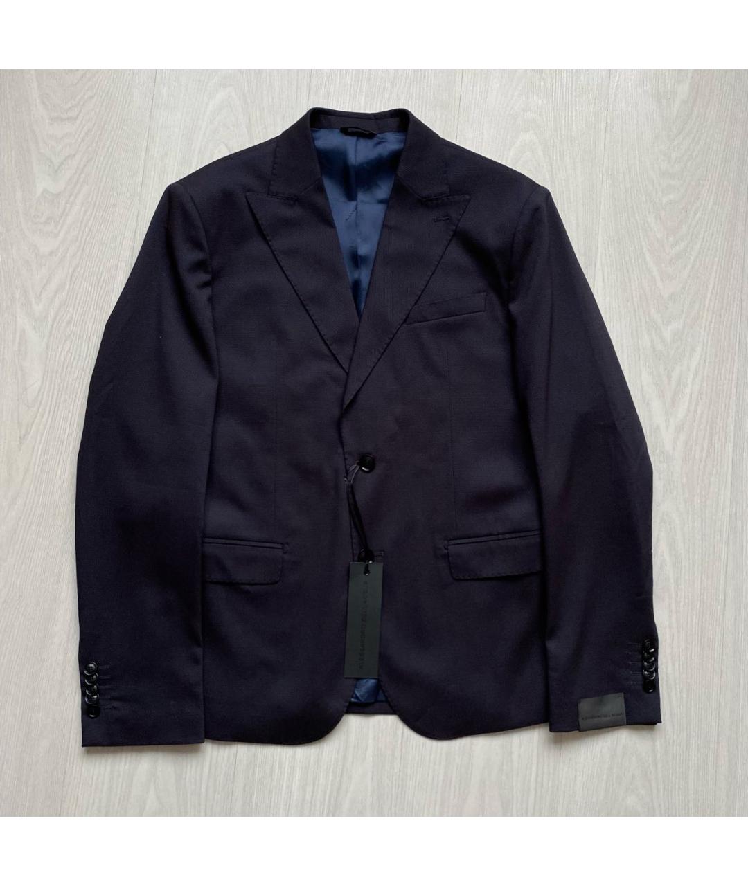 ALESSANDRO DELL'ACQUA Темно-синий пиджак, фото 4