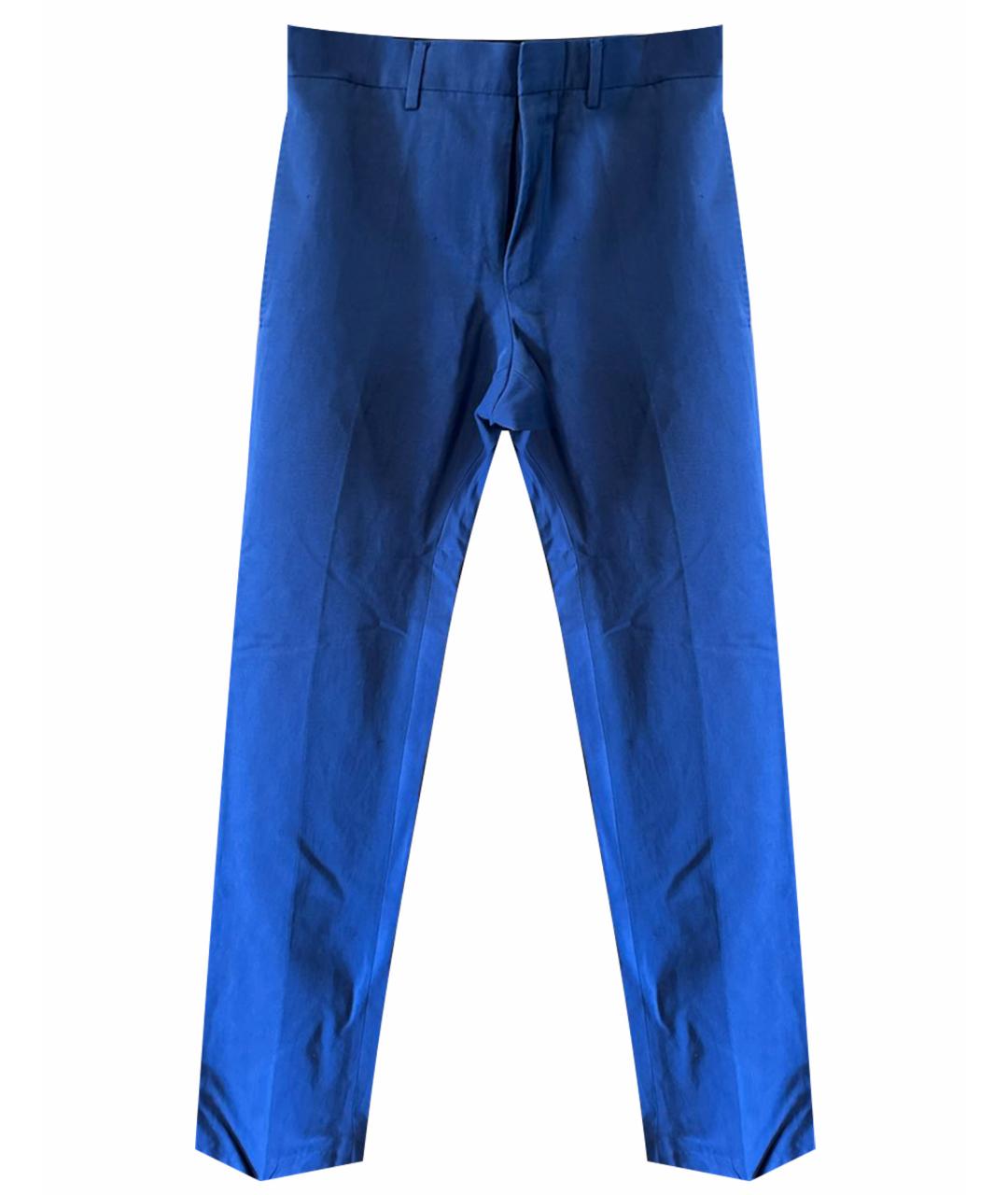 GUCCI Синие вискозные повседневные брюки, фото 1