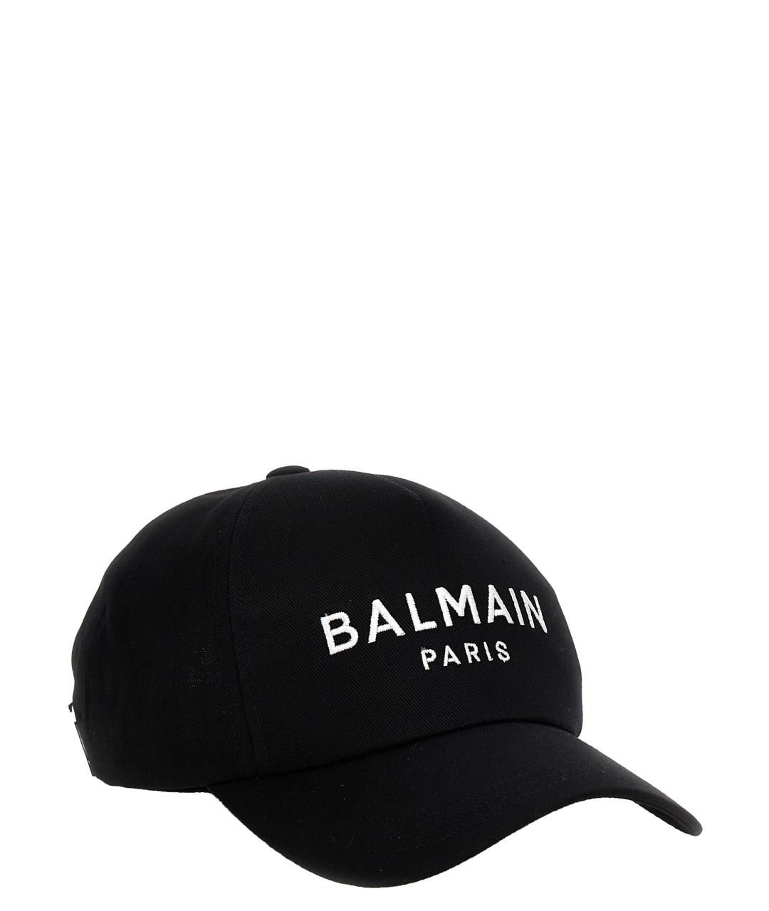 BALMAIN Черная хлопковая кепка/бейсболка, фото 2