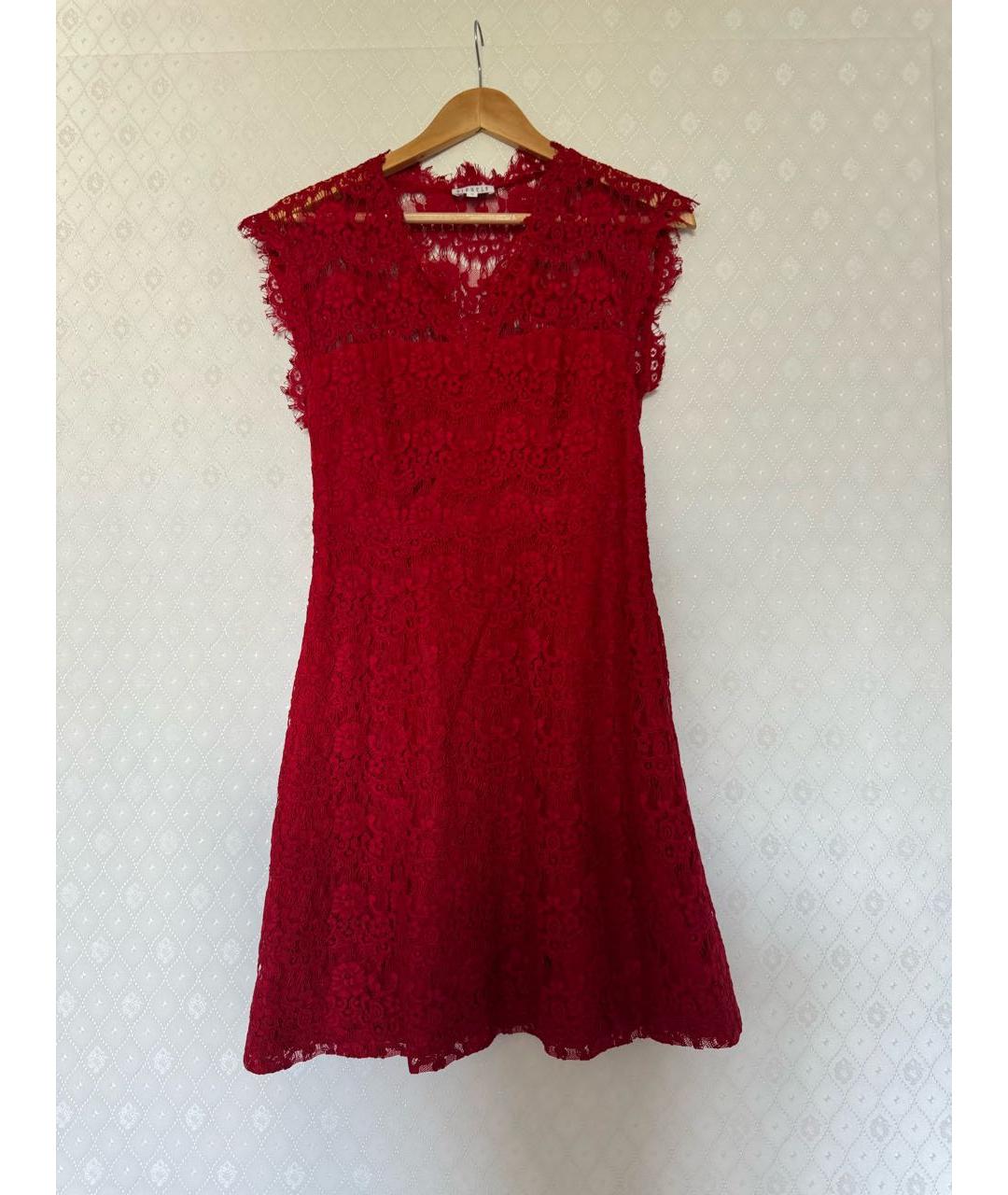 Claudie Pierlot Красное полиэстеровое коктейльное платье, фото 5