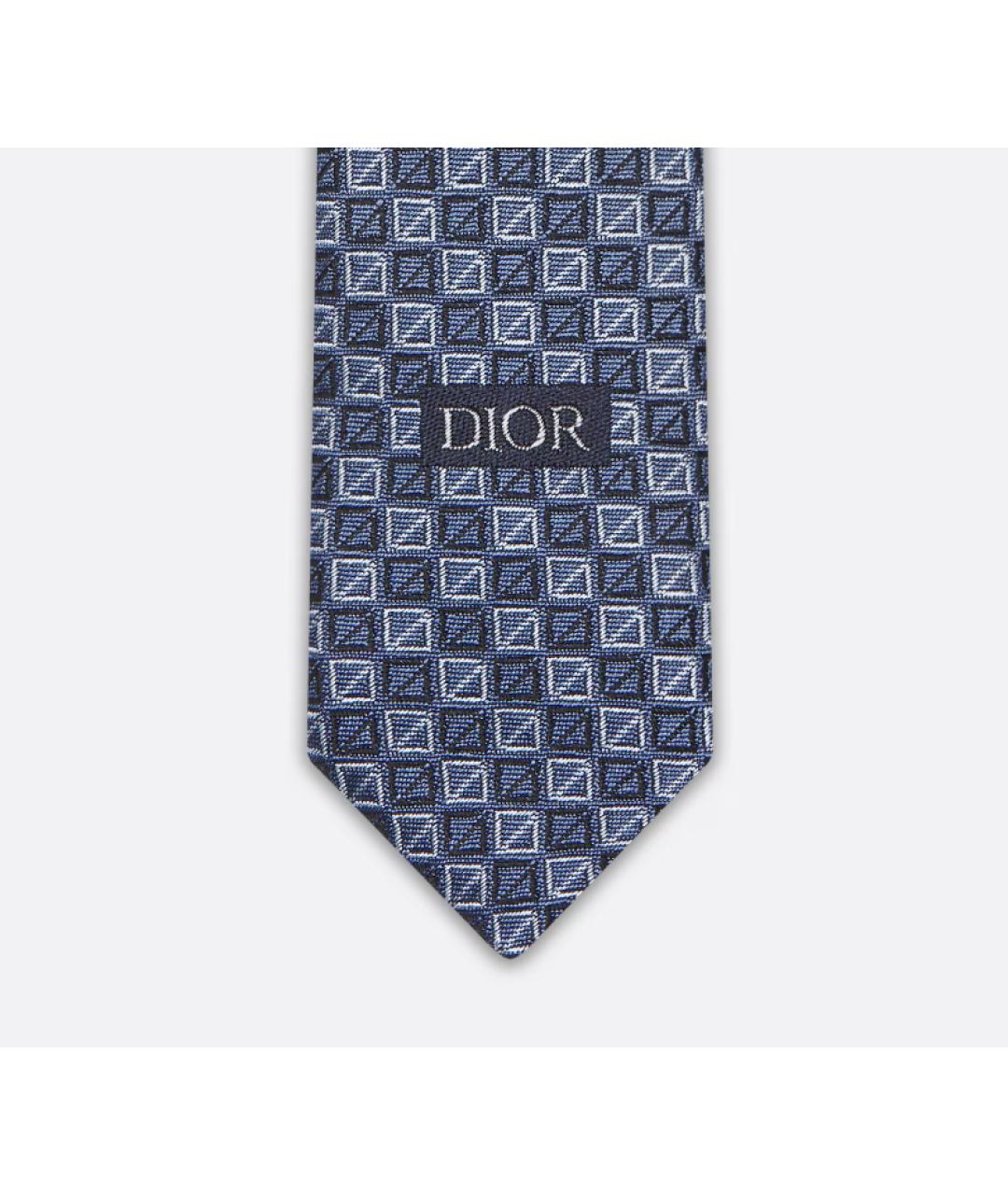 CHRISTIAN DIOR PRE-OWNED Темно-синий шелковый галстук, фото 3