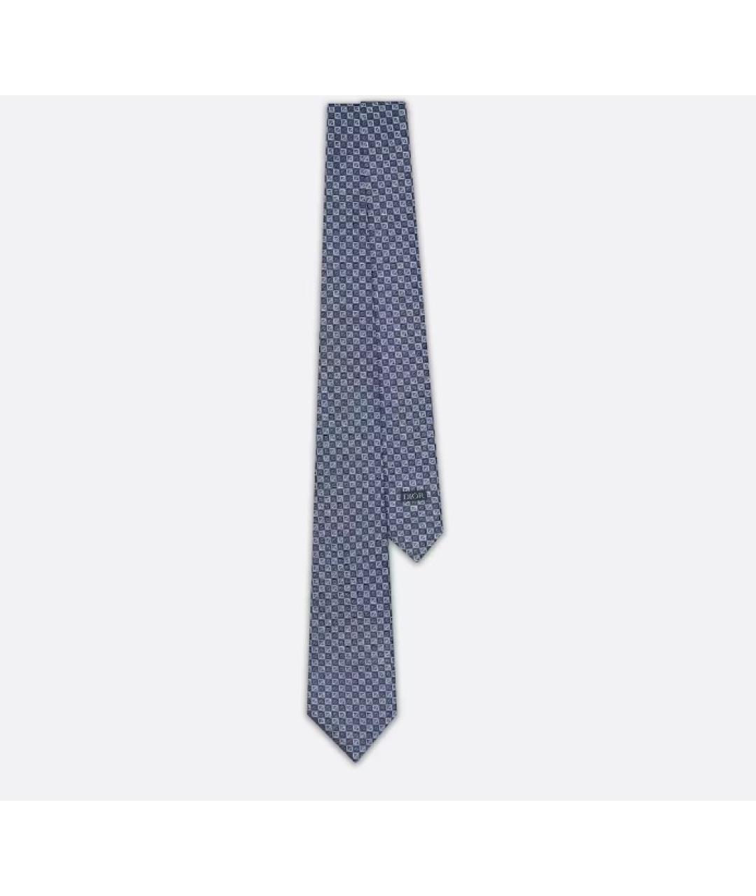 CHRISTIAN DIOR PRE-OWNED Темно-синий шелковый галстук, фото 5
