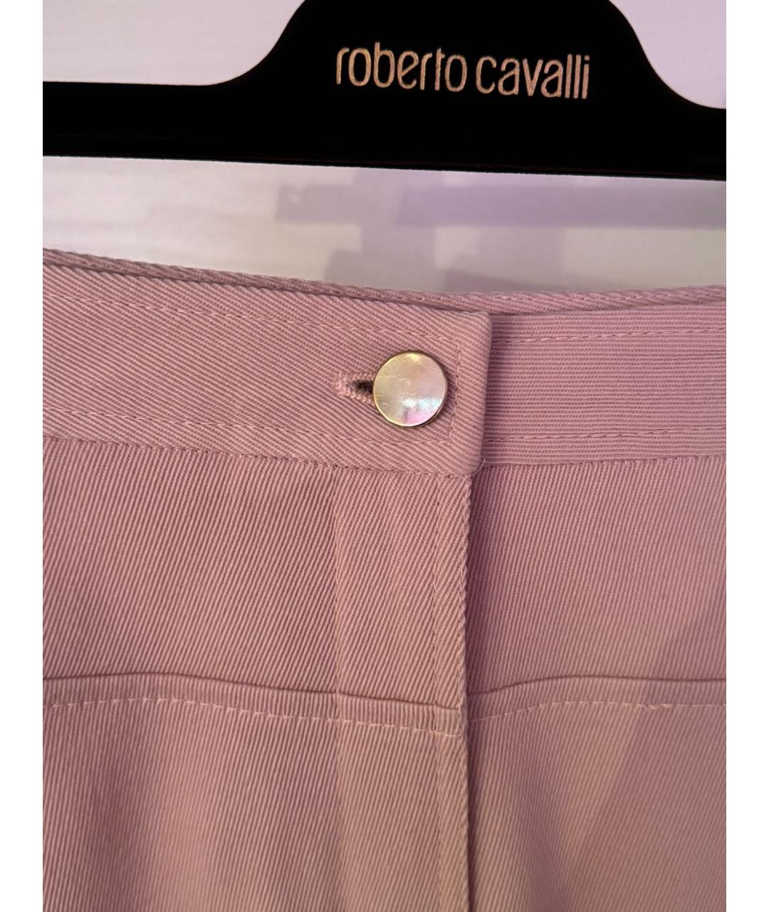 ROBERTO CAVALLI Розовая шерстяная юбка миди, фото 3