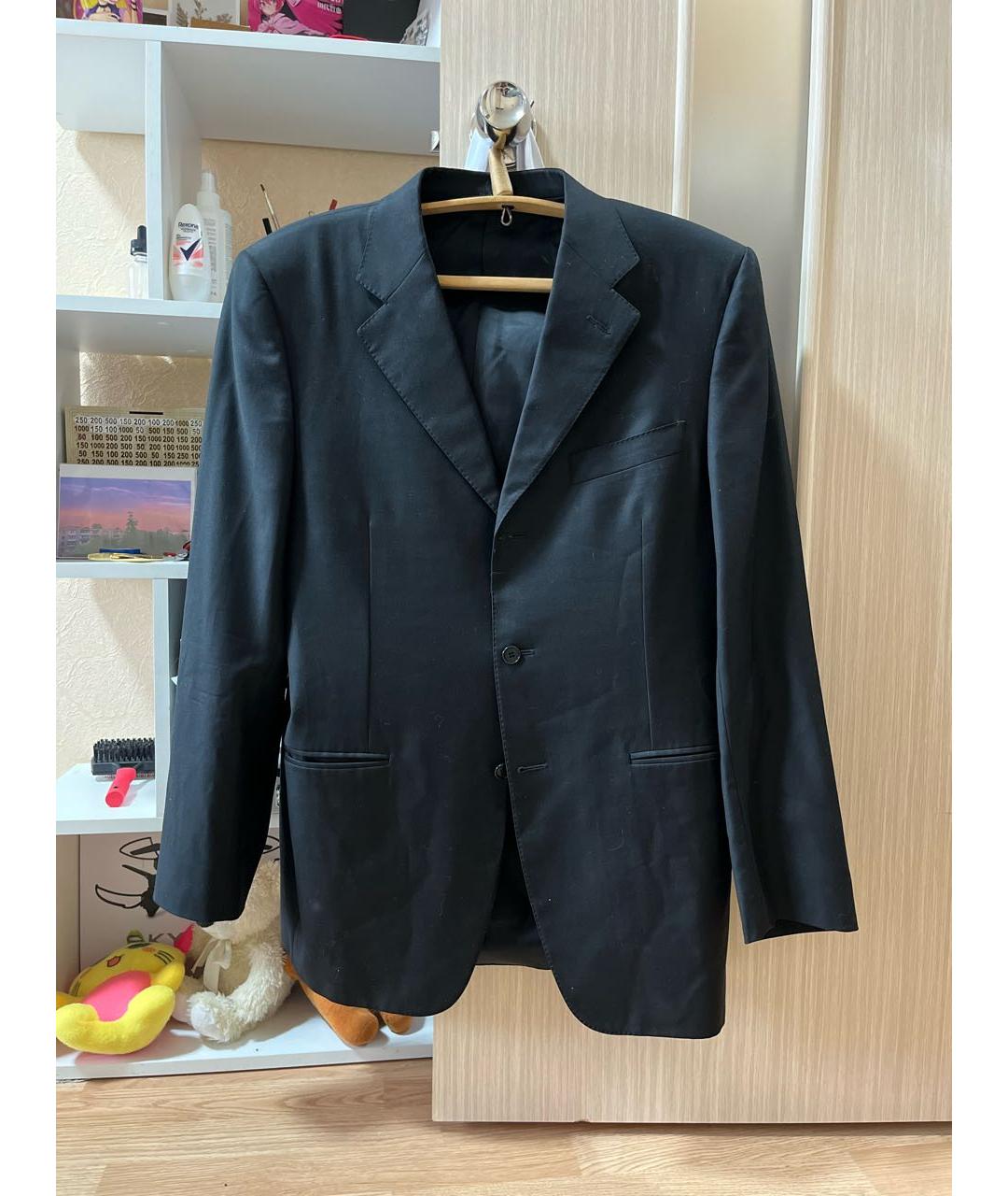 CANALI Черный шерстяной пиджак, фото 6