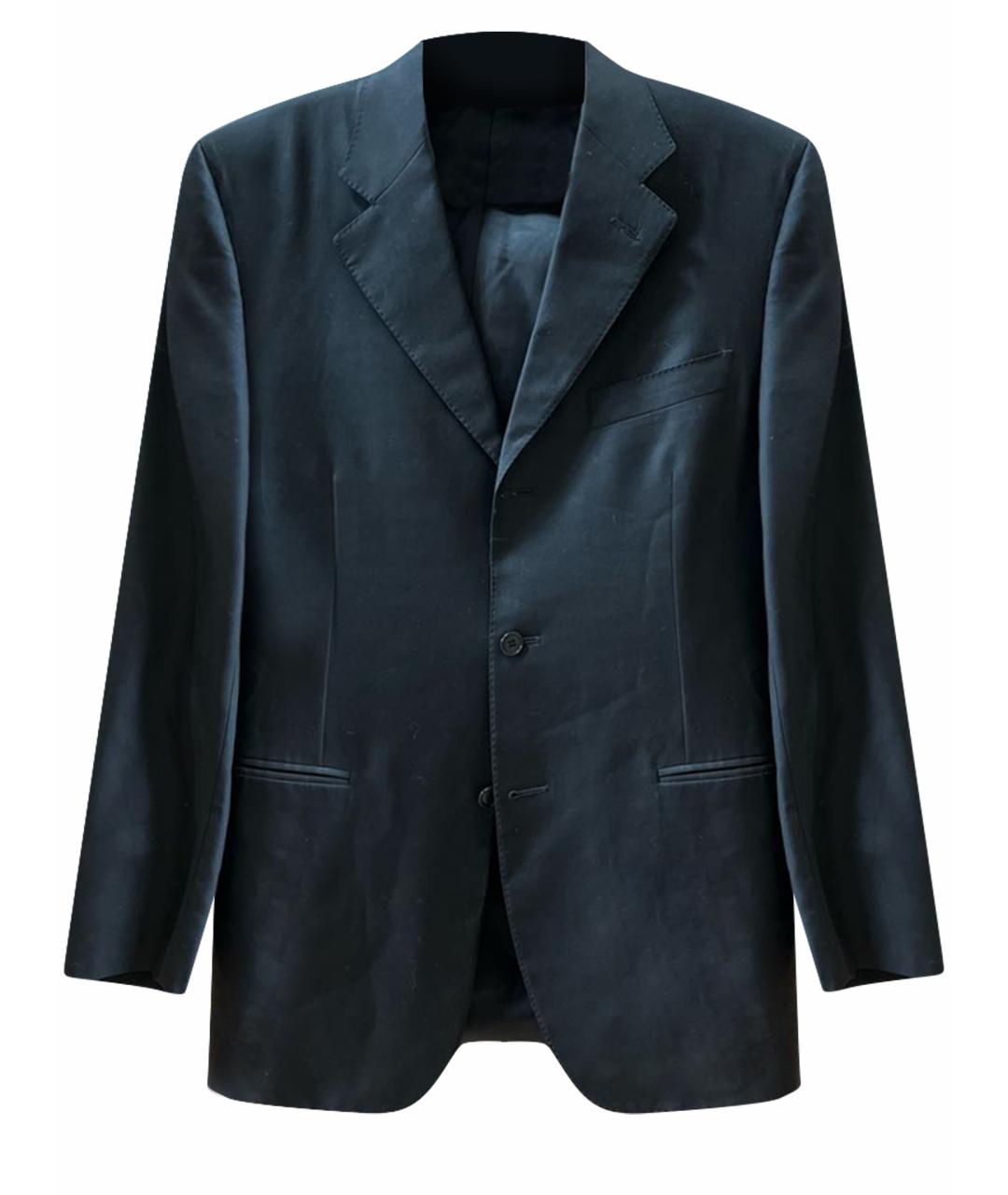 CANALI Черный шерстяной пиджак, фото 1