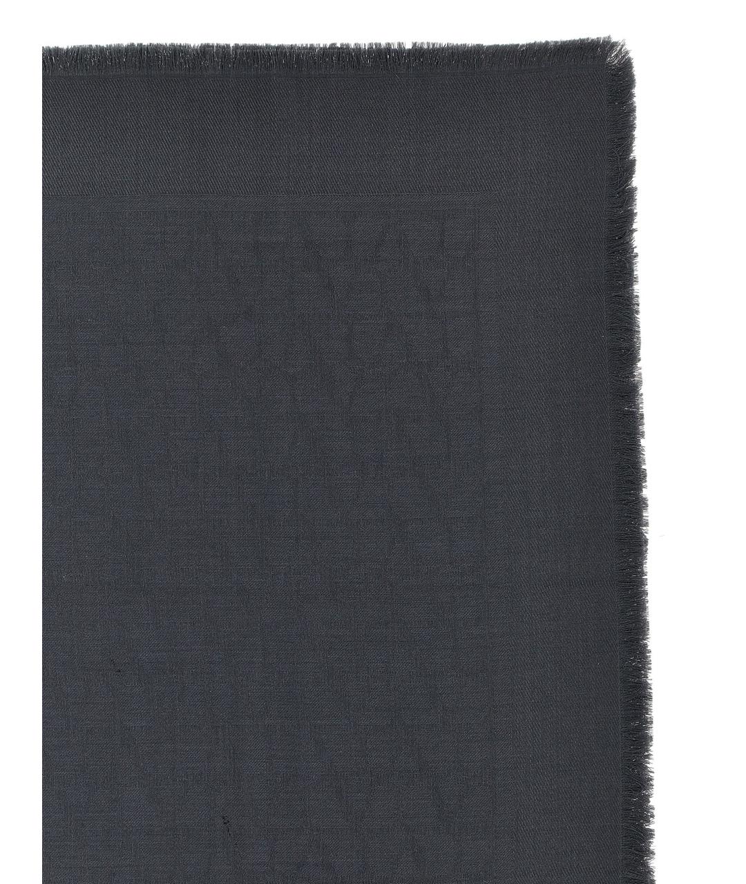 VALENTINO Серый шерстяной шарф, фото 2
