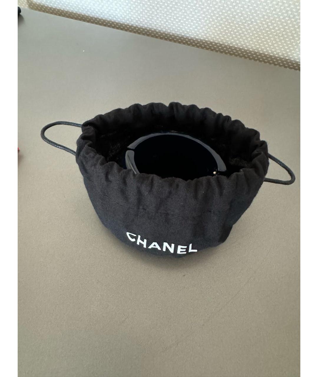 CHANEL PRE-OWNED Темно-синий пластиковый браслет, фото 5