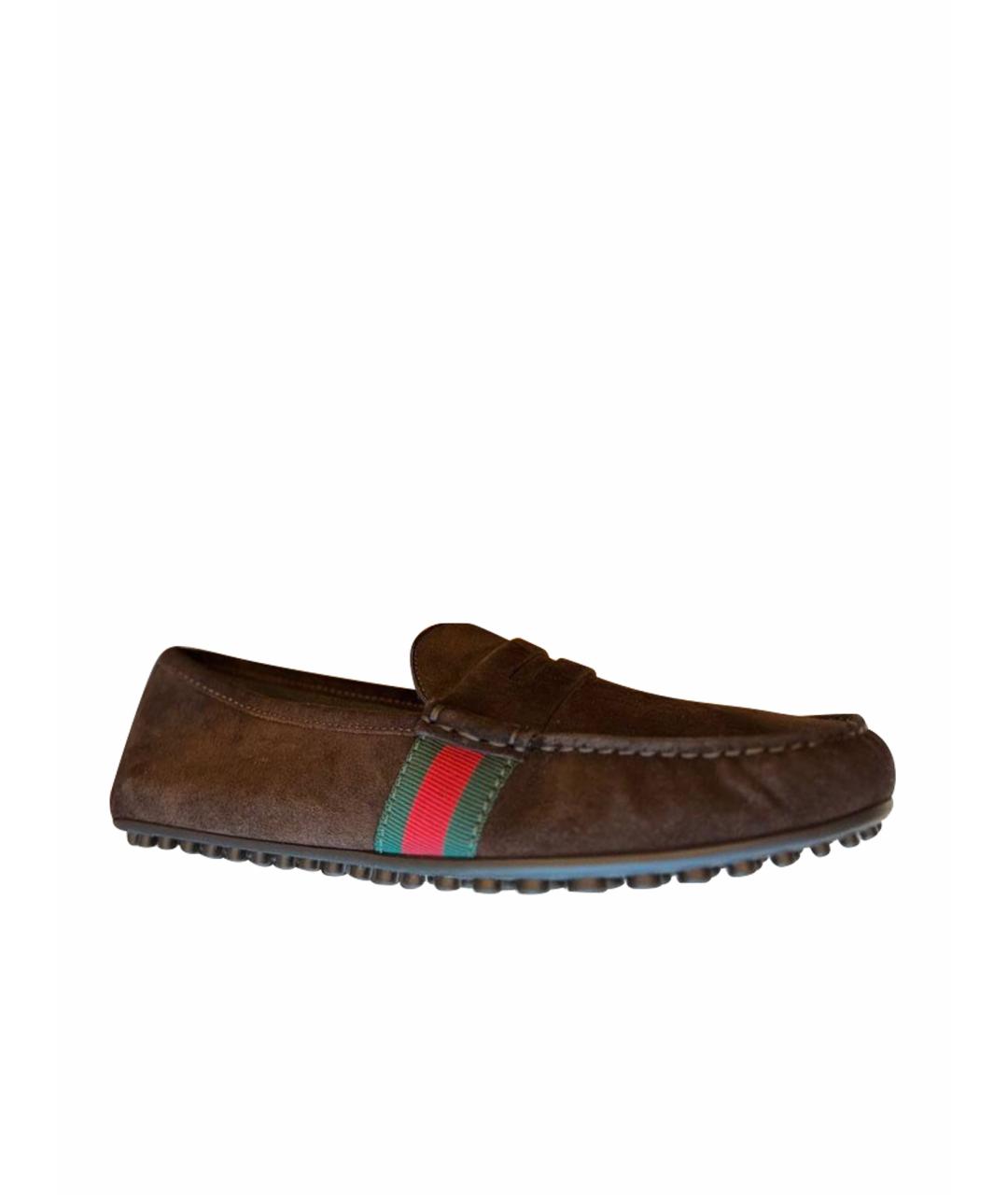 GUCCI Коричневые мокасины, фото 1